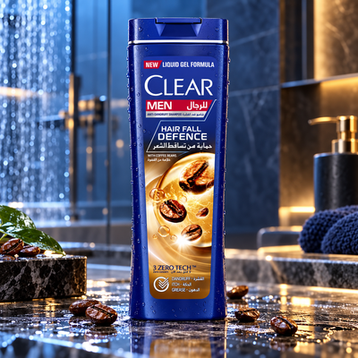 Clear Men Hair Fall Defence Anti-Dandruff Shampoo | Twin Pack (2 x 180ml)