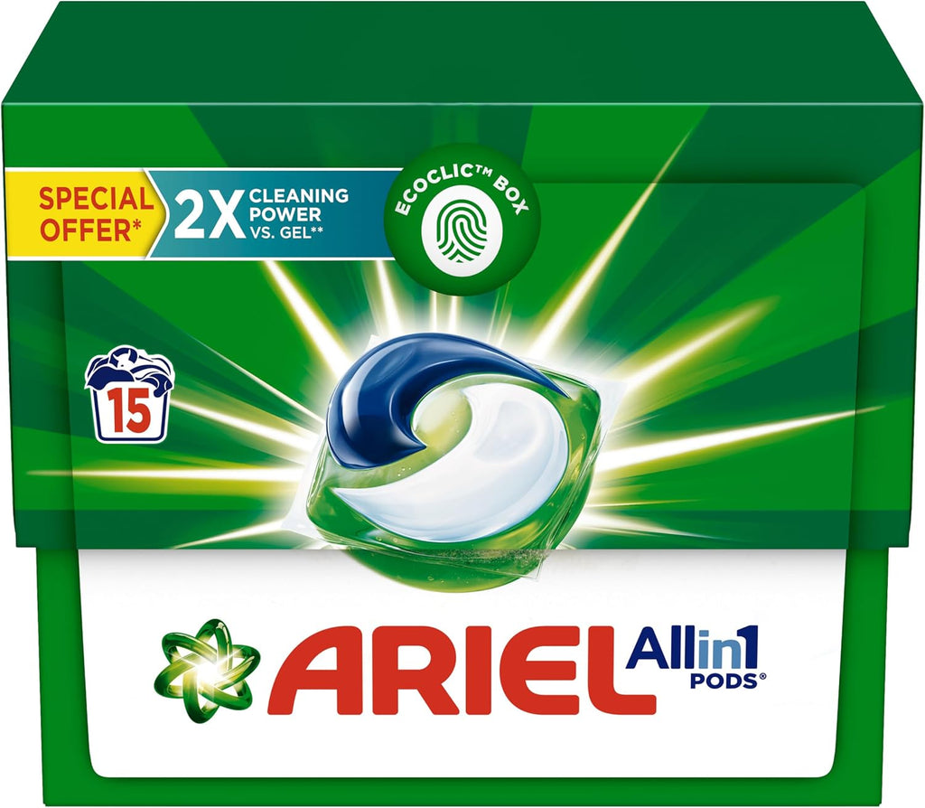 Ariel Original All-in-1 Laundry Detergent Pods, 15 Count