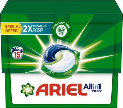 Ariel Original All-in-1 Laundry Detergent Pods, 15 Count