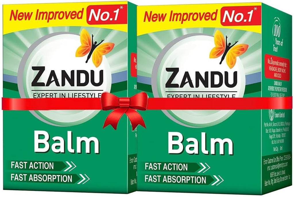 Zandu Balm, 50ml x Pack of 2, Effective relief from Headache, Body Pain, Sprain and Cold