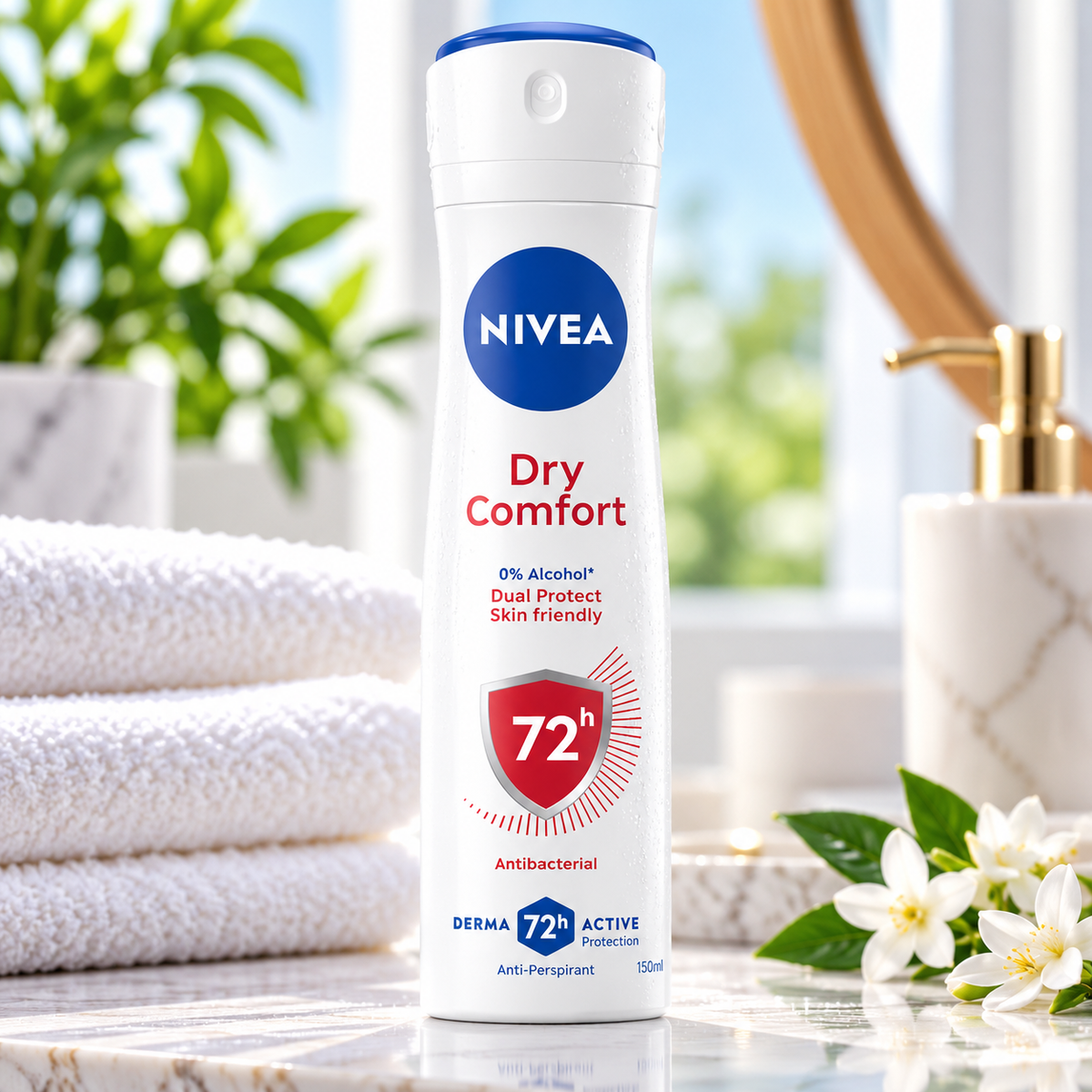 Nivea Women Dry Comfort Quick-Dry Anti-Perspirant Body Spray - 150 ml