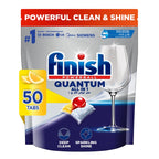 Finish Quantum All in 1 Dishwasher Tablets Lemon Sparkle Scent 50 pcs