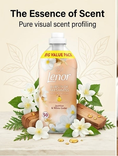 Lenor Fabric Conditioner 50 Washes 1.65 Liters - Jasmine & White Cedar