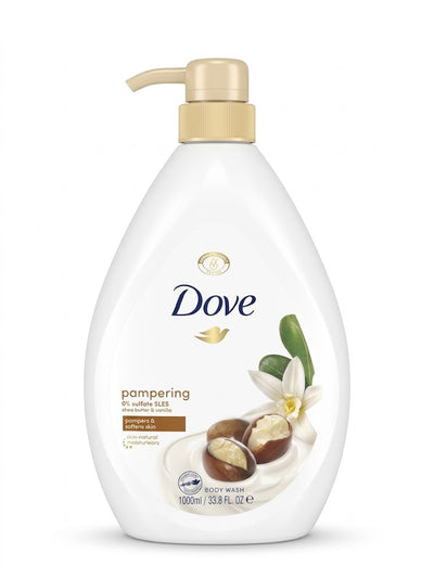 DOVE Pampering Body Wash, Shea Butter & Warm Vanilla, 1000 ML