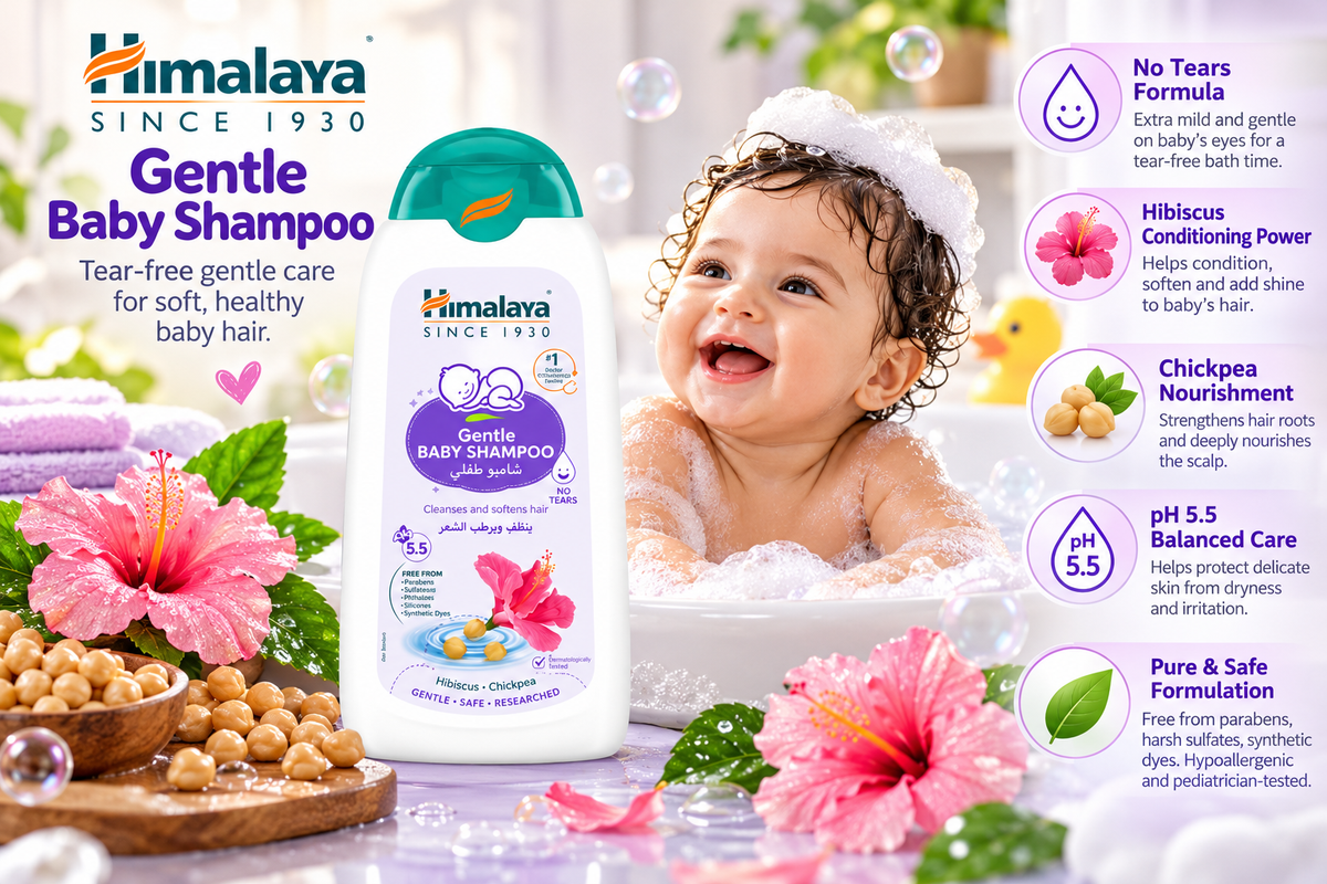 Himalaya Gentle Baby Shampoo | 200ml No Tears Formula