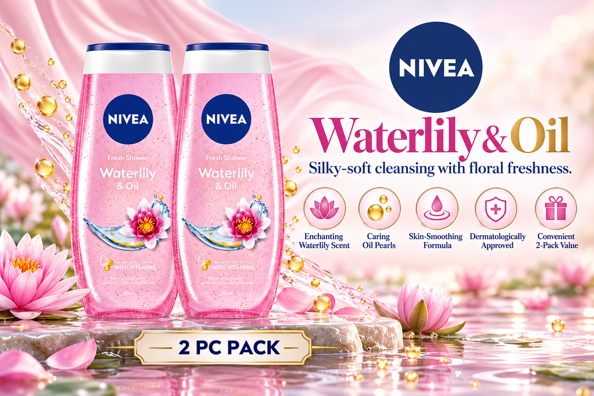Nivea Waterlily & Oil Shower Gel | 250ml (2-Pack)