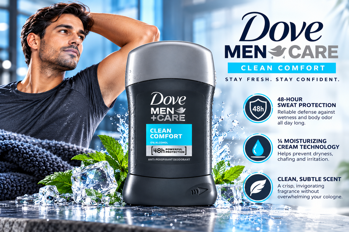 Dove Men+Care Clean Comfort Antiperspirant Deodorant Stick | 40ml
