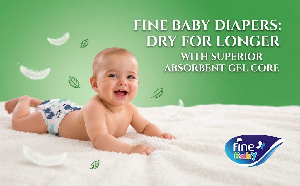 Fine Baby Diapers, Size 2, Small, 3-6 kg, 58 Diaper