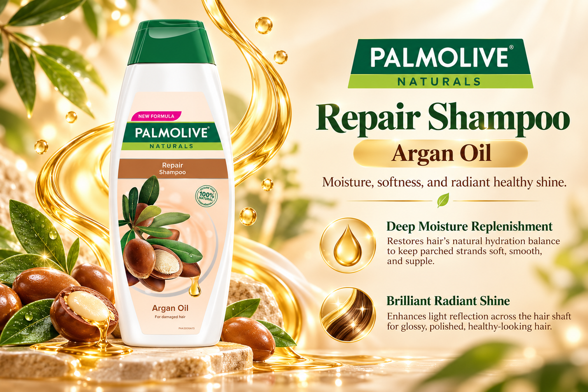 Palmolive Long & Vital Repair Shampoo Infused with Argan Oil | 380ml