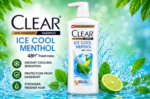Clear Anti-Dandruff Ice Cool Menthol Shampoo 650ml