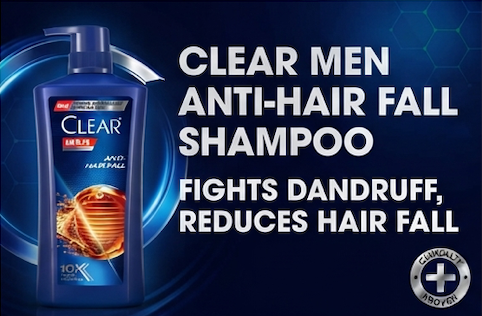 Clear Men Anti-Hair Fall Anti-Dandruff Shampoo, 650 ML
