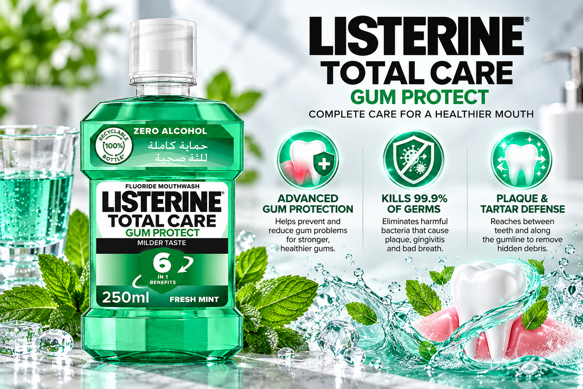 Listerine Total Care Gum Protect Mouthwash Fresh Mint | 250ml