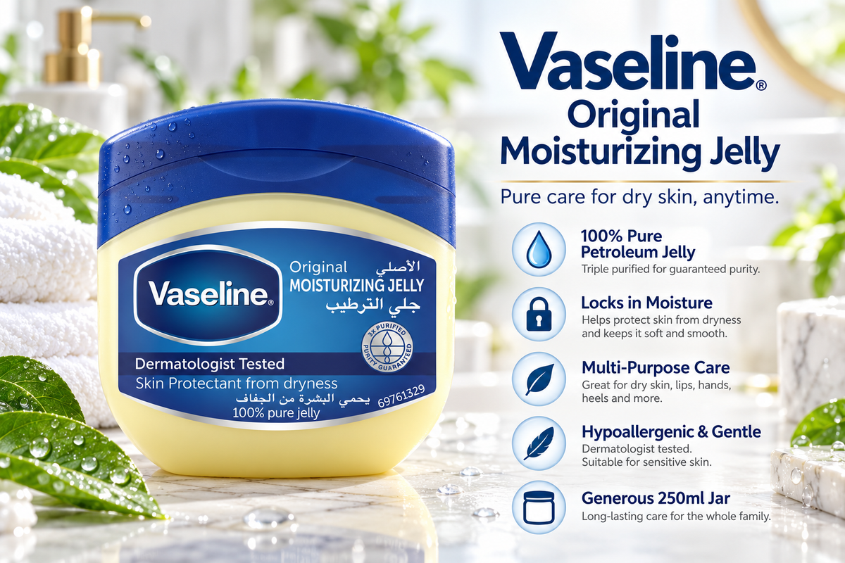 Vaseline Original Pure Petroleum Jelly | Skin Protectant & Healing Jelly | 250ml