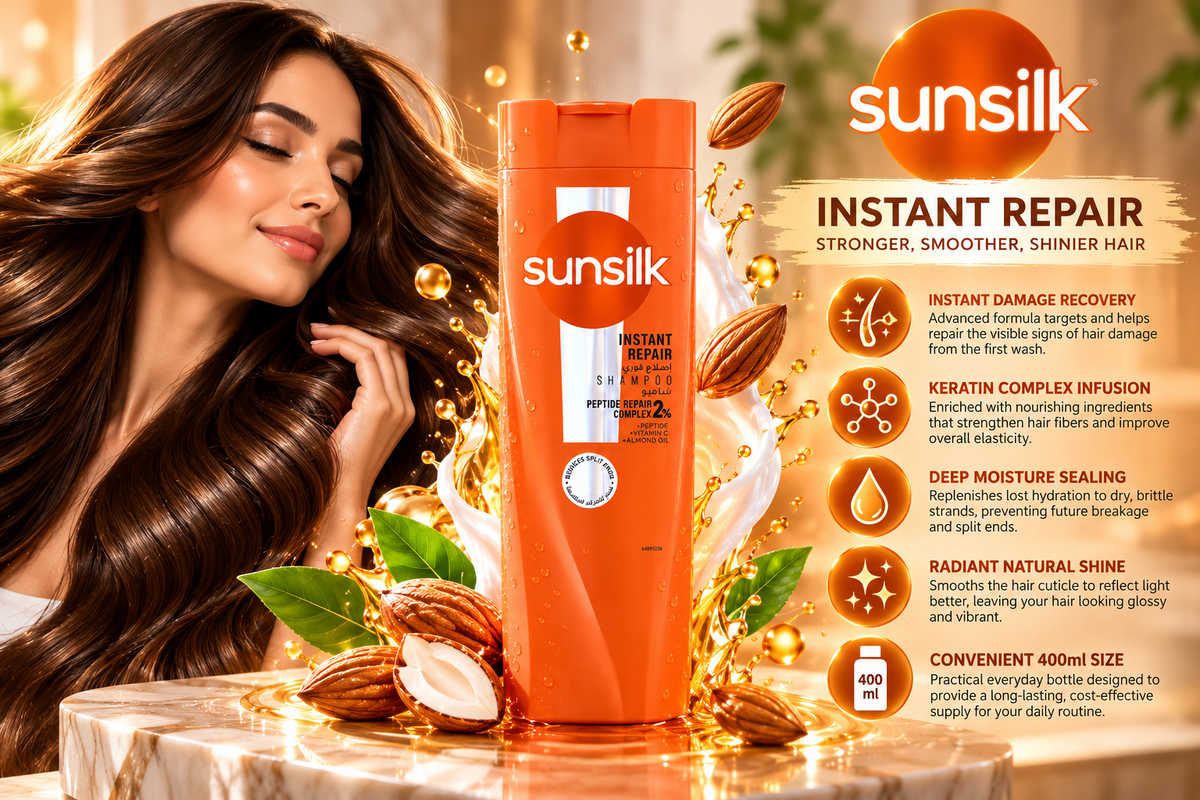 Sunsilk Instant Repair & Protect Shampoo for Damaged Hair - 400 ml