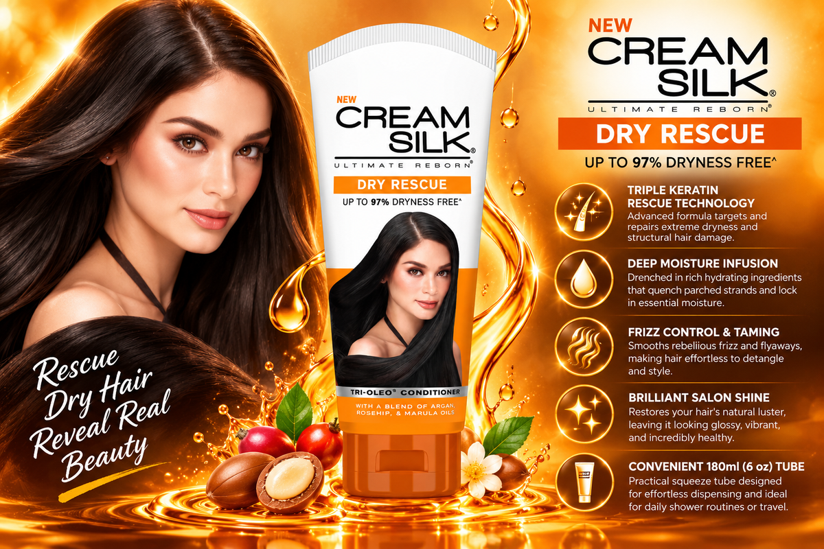 Cream Silk Hair Conditioner for Dry & Damaged Hair - Dry Rescue (180 ml / 6 oz)