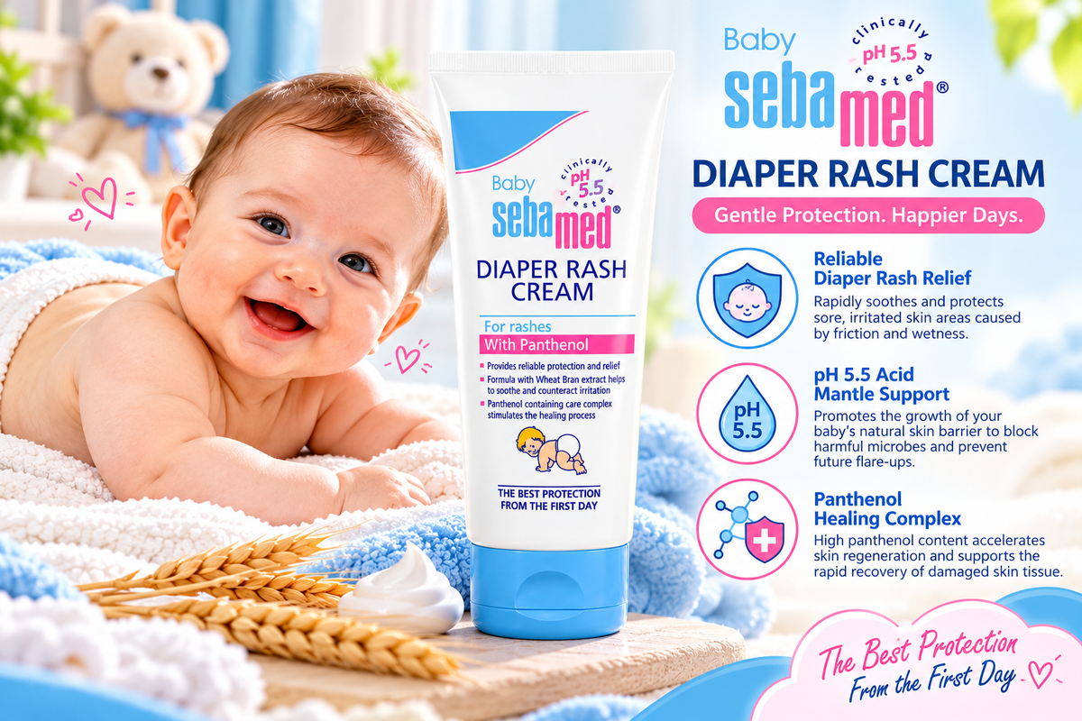 Sebamed Baby Diaper Rash Cream with Panthenol & pH 5.5 | 100ml