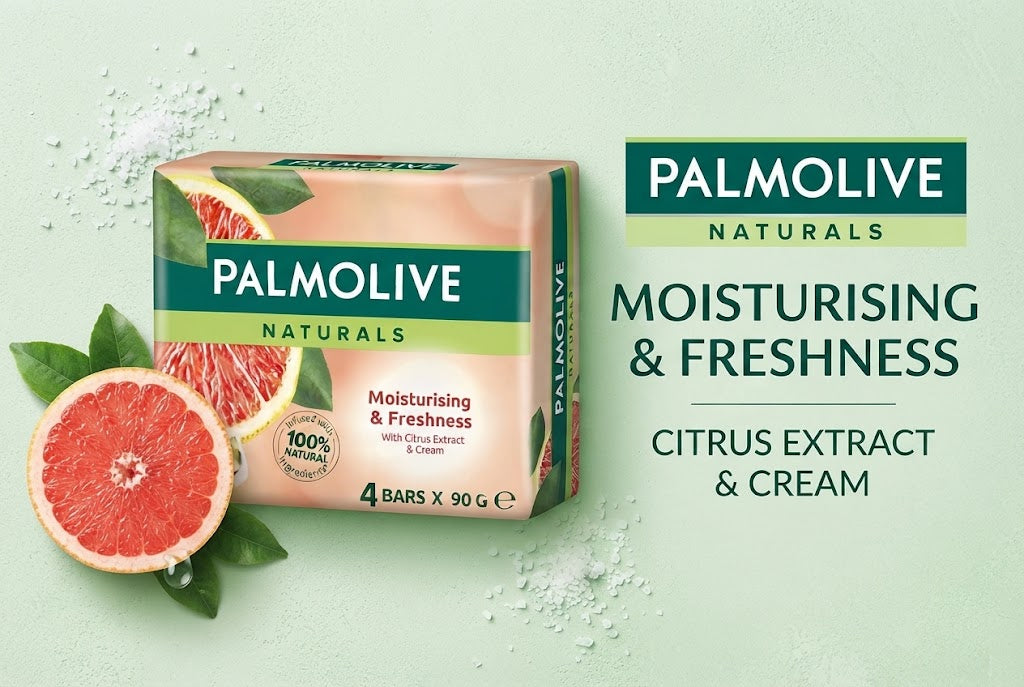 Palmolive Naturals Moisturizing & Freshness Bar Soap with Citrus Extract & Cream 4 bars x 90 g