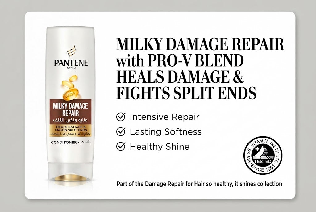 Pantene Pro-V Milky Damage Repair Conditioner for Deep Nourishment, 360ml