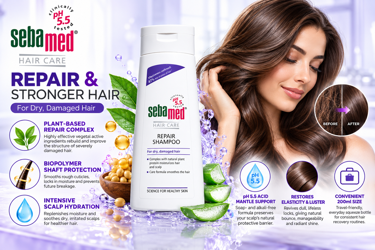 Sebamed Restorative pH 5.5 Scalp & Hair Treatment Shampoo - 200 ml