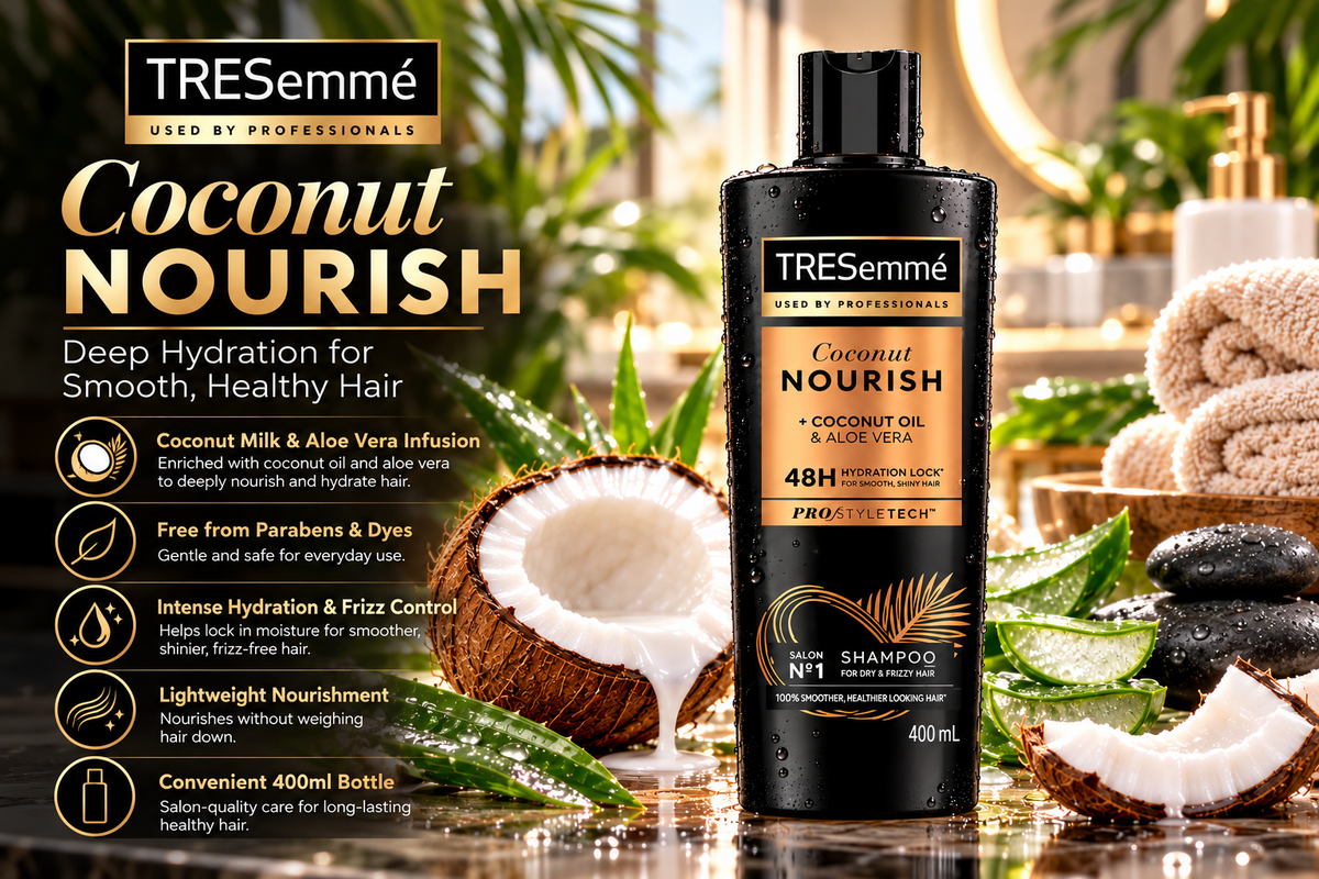 TRESemme Botanical Hydrating Shampoo for Dry Hair - Coconut & Aloe (400 ml)