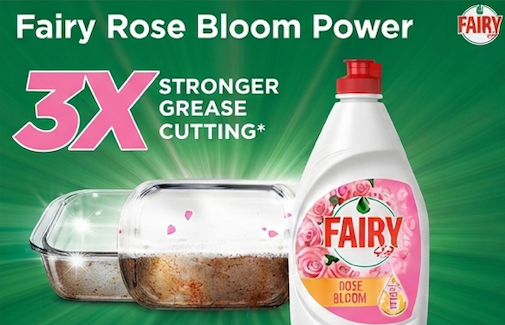 Fairy Rose Bloom Touch Of Vitamin E Dishwashing Liquid 600 ml