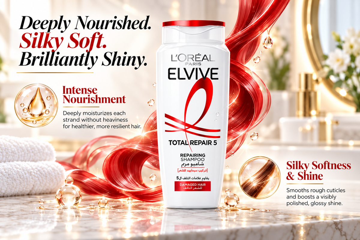 L'Oréal Paris Elvive Total Repair 5 Shampoo for Damaged Hair | 400ml