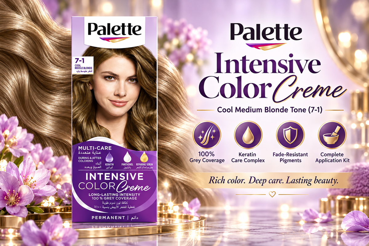 Schwarzkopf Palette Intensive Permanent Hair Color - Cool Medium Blonde (7-1)