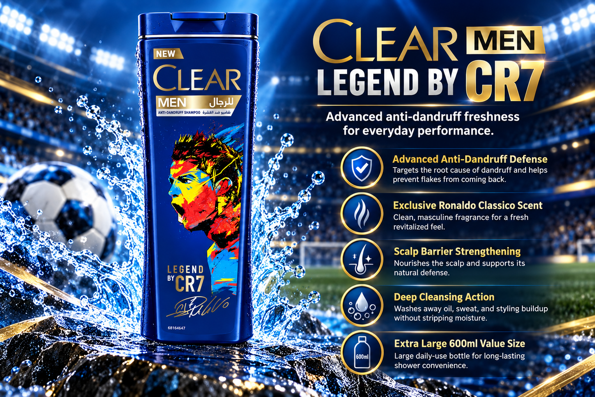 CLEAR Men Deep Clean Scalp Shampoo - Ronaldo Classico Edition (600 ml)
