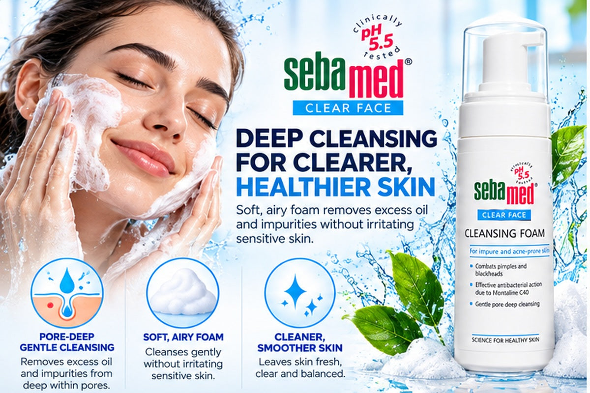 Sebamed Clear Face Gentle Anti-Acne Cleansing Foam | 150ml