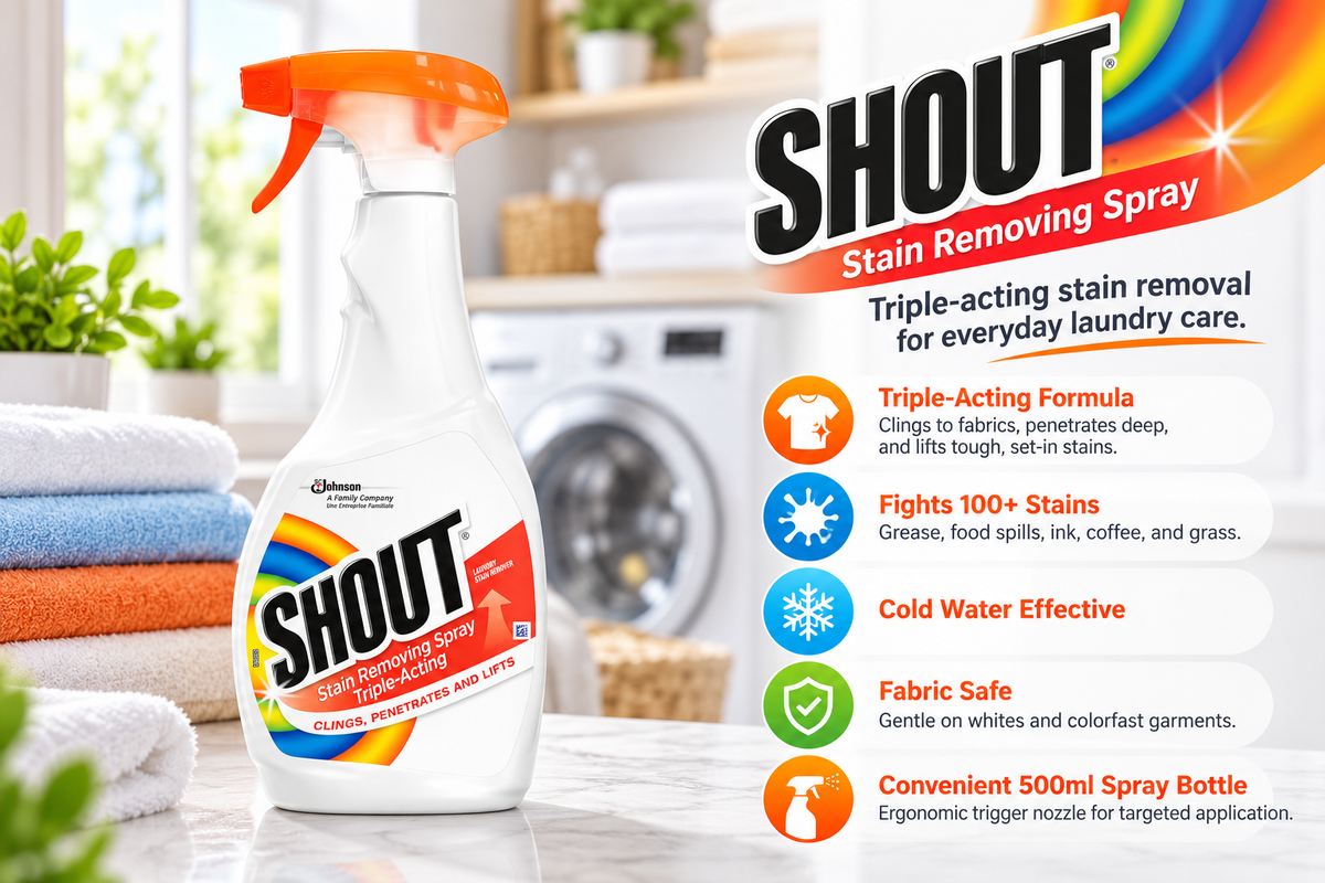 Shout Triple-Acting Laundry Stain Remover Spray | 500ml