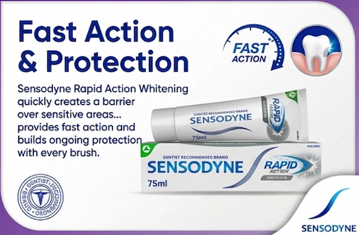Sensodyne Rapid Action Whitening Toothpaste 75 ml