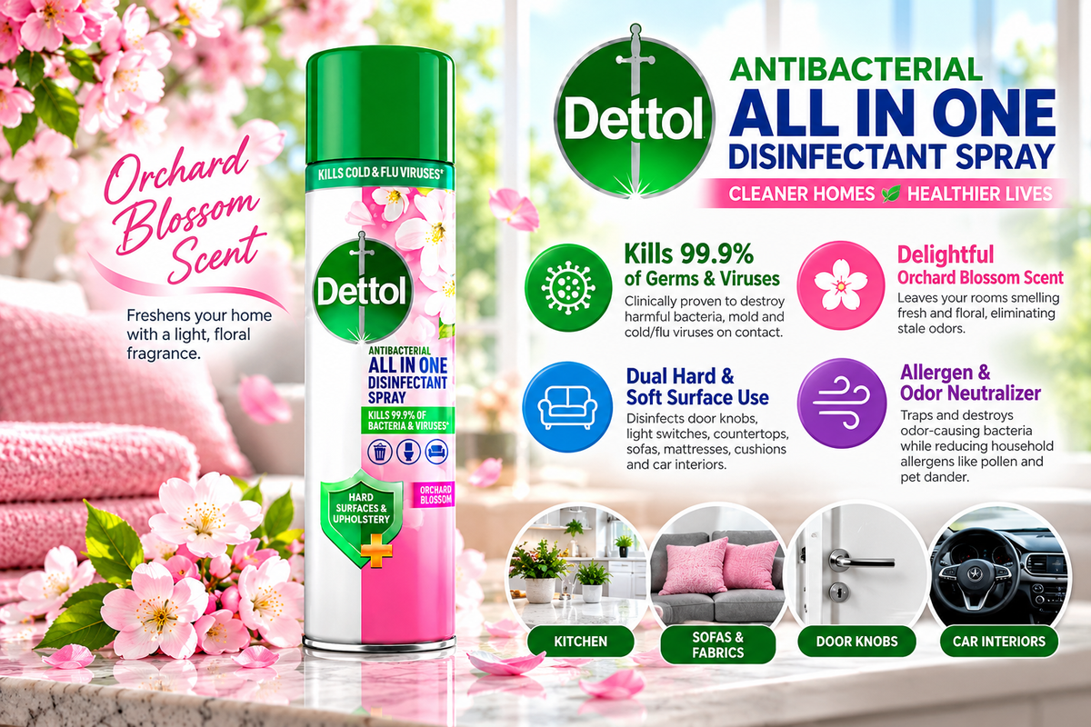 Dettol All-in-One Disinfectant Surface Spray - Orchard Blossom | 300ml