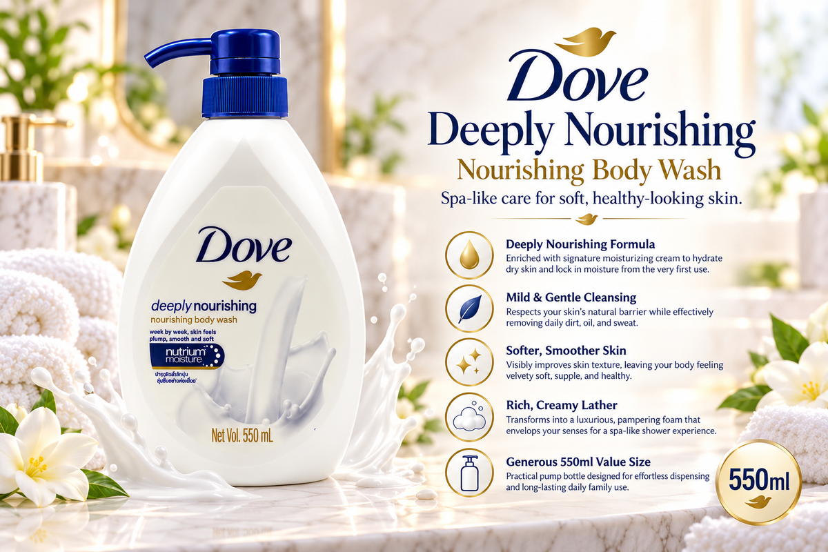 Dove Deeply Nourishing Body Wash with Moisturizing Cream | 550ml