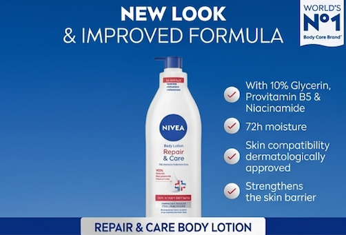 Nivea Body Lotion for Very Dry Skin Repair & Care with Deep Moisture Serum and Dexpanthenol 400 ml