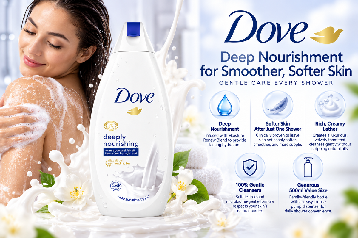Dove Hydrating Body Wash - Deeply Nourishing Formula (500ml)