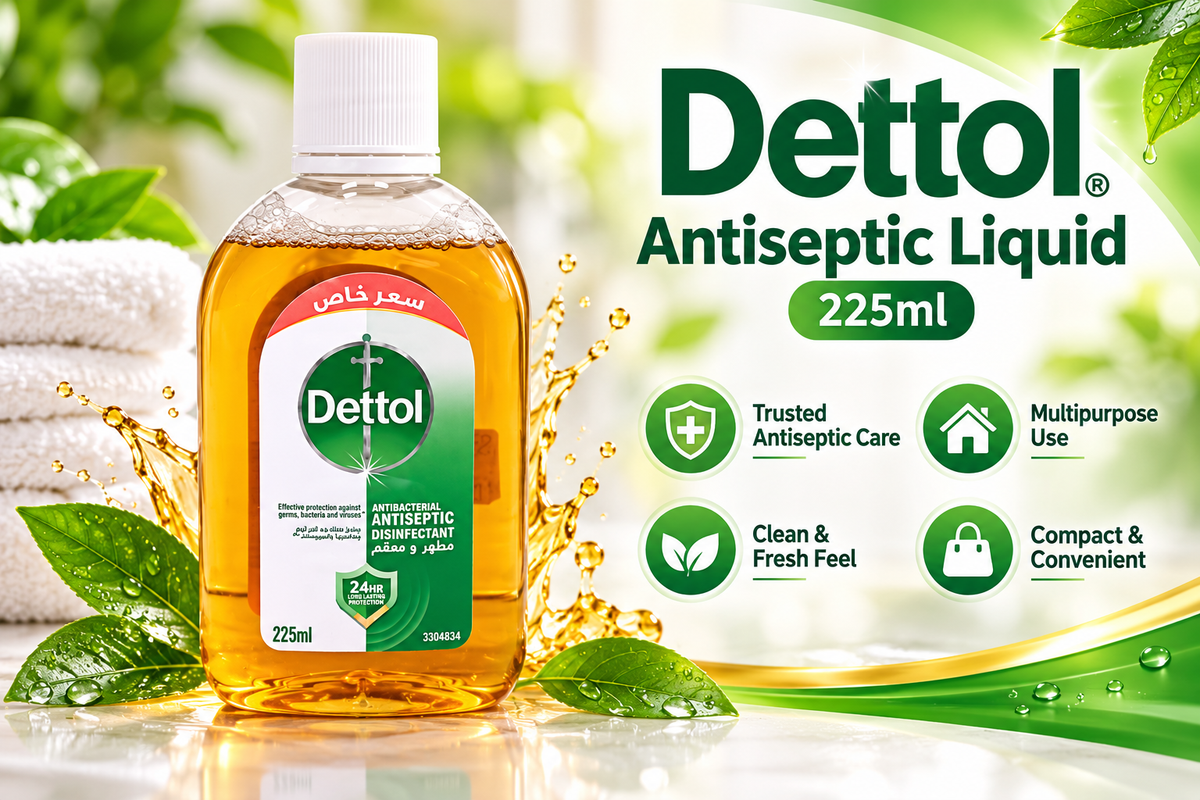 Dettol Liquid 225ml x 4pcs – Antiseptic Care for Home & Family