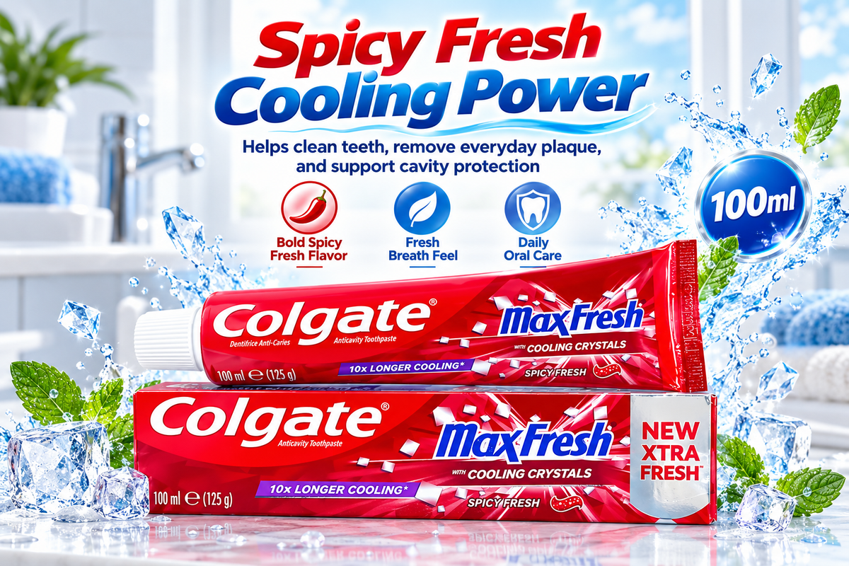 Colgate Max Fresh Spicy Fresh Toothpaste 100ml x 6pcs – Long-Lasting Freshness