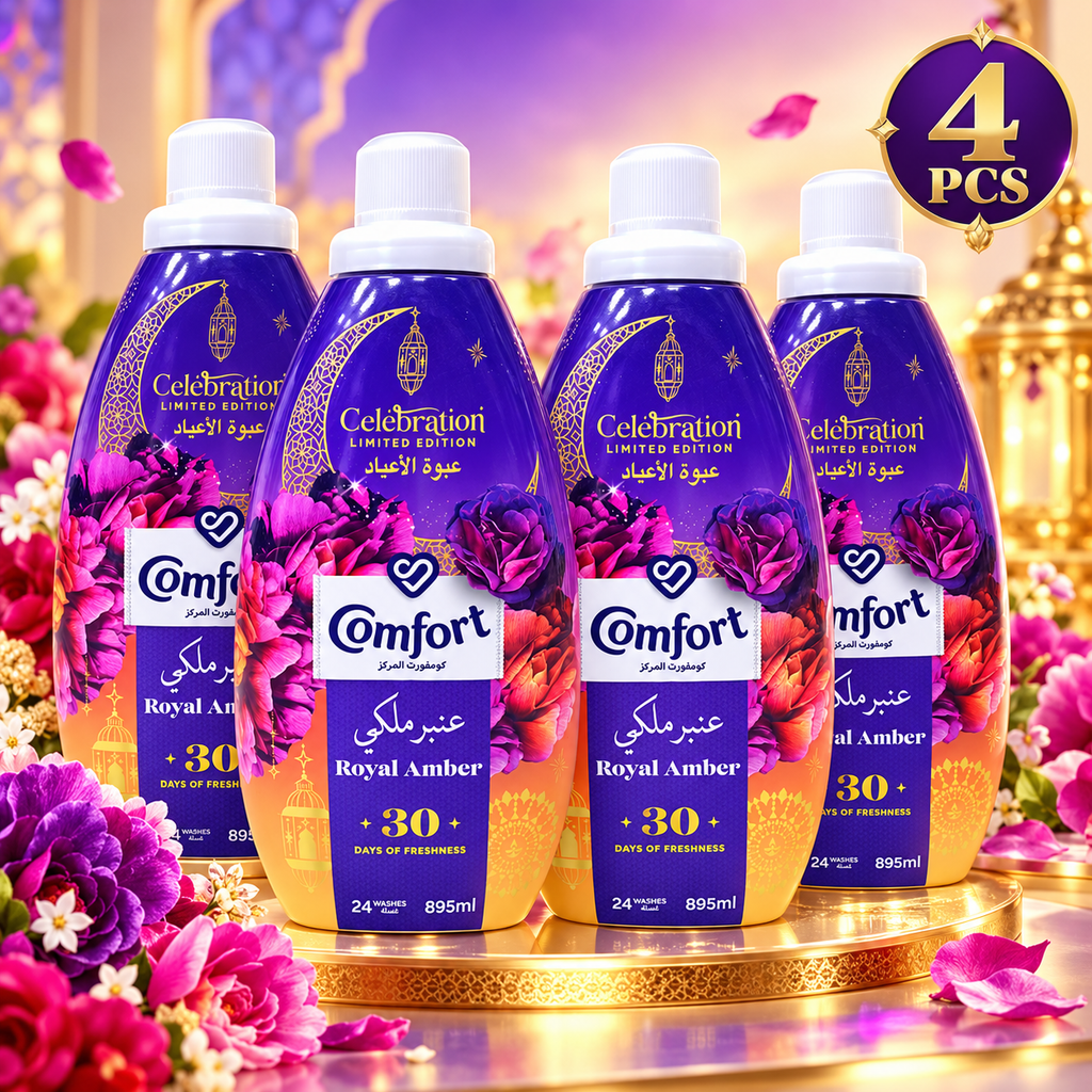 Comfort Royal Amber Fabric Softener 895ml 4pcs