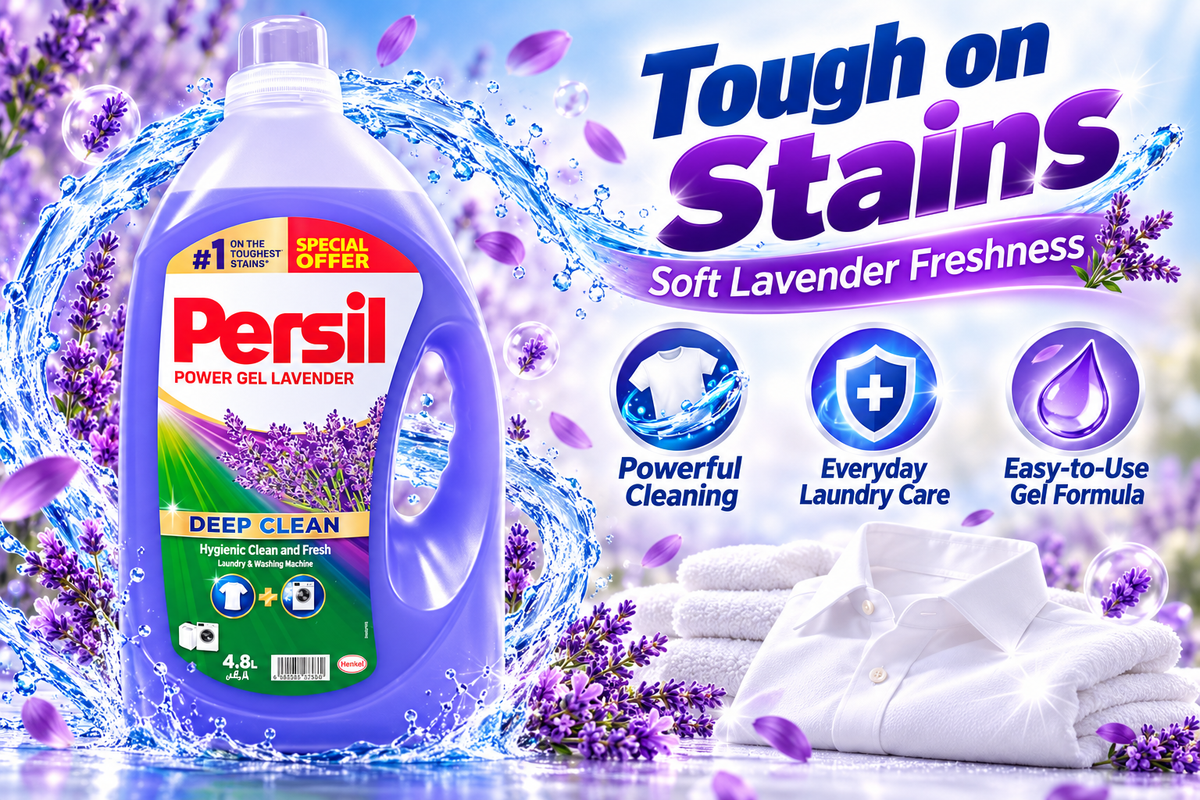 Persil Power Gel Lavender 4.8L – Deep Clean & Fresh Lavender Scent