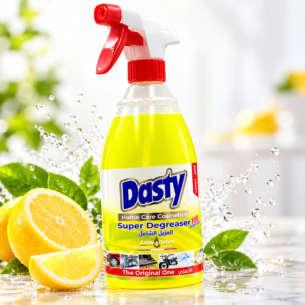 Dasty Super Degreaser Lemon 1L – Kitchen & Multi-Surface Cleaner 2pcs