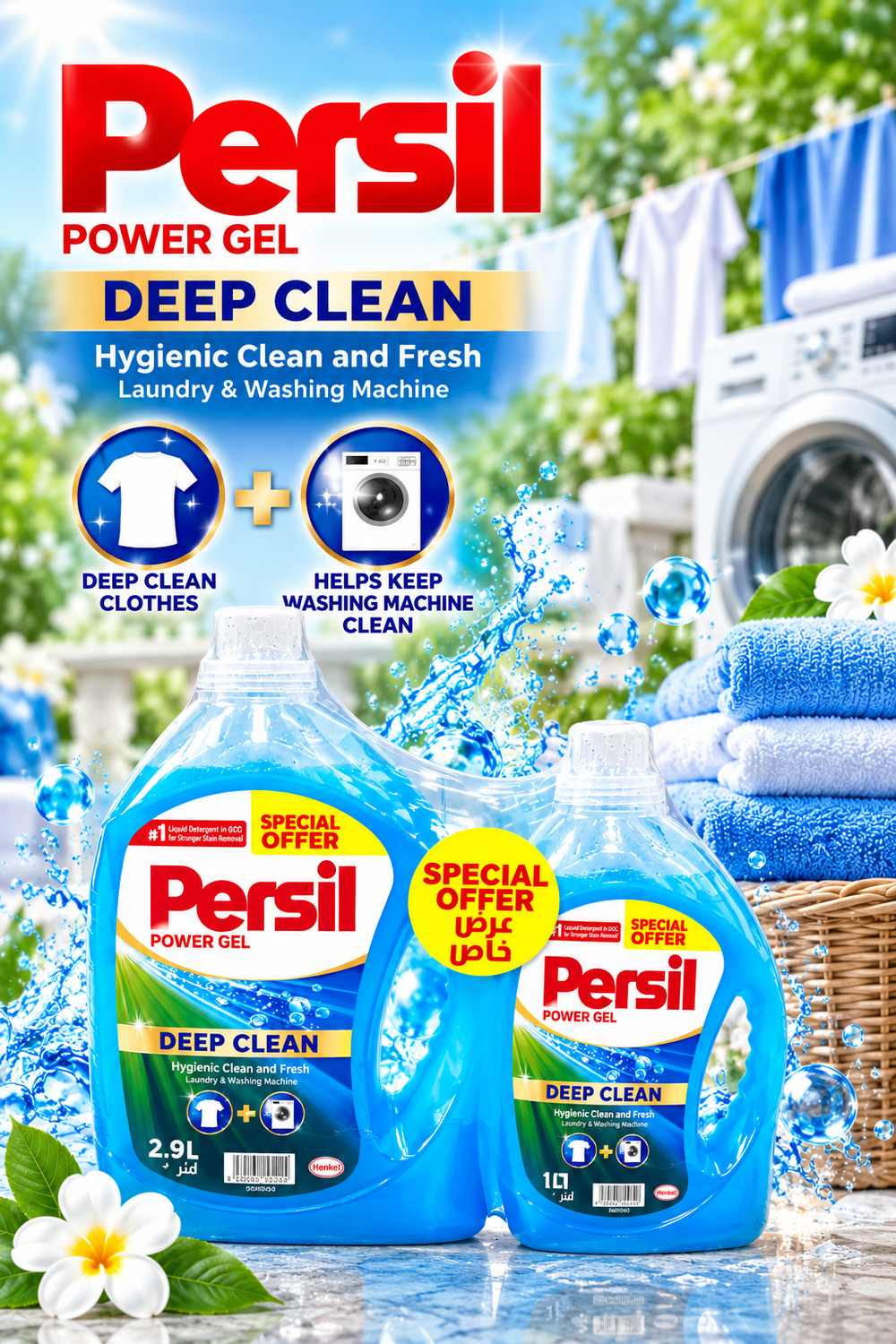 Persil Liquid Gel Green Value Pack – 2.9L + 950ml