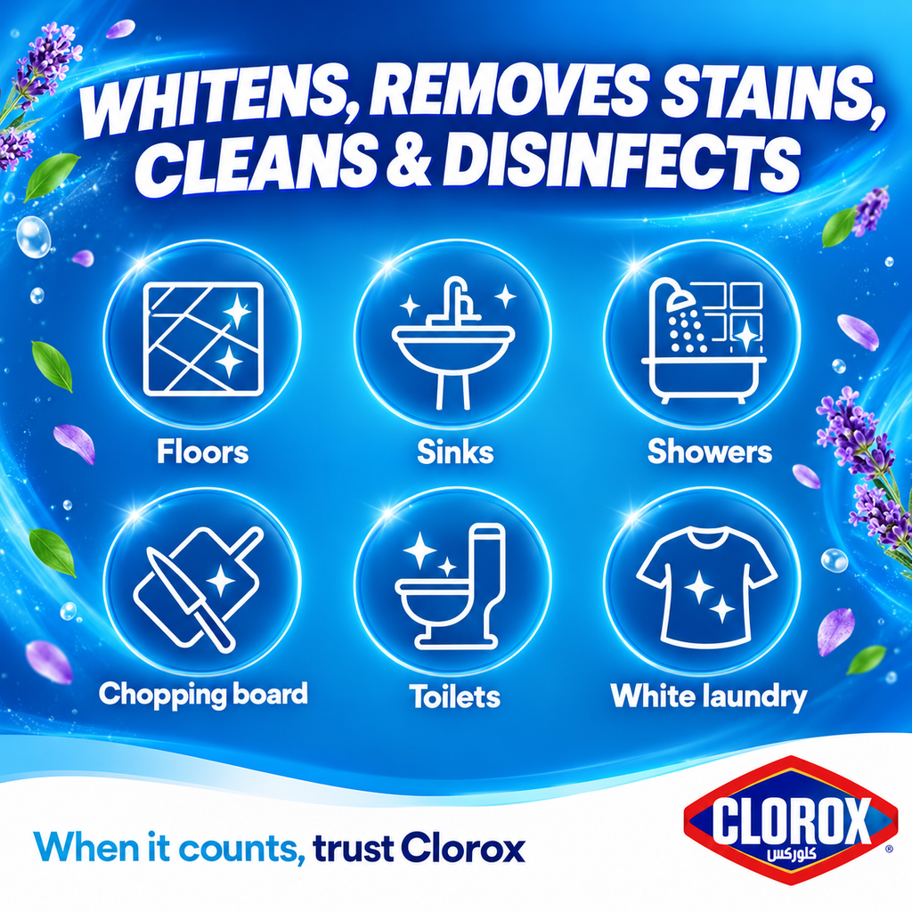 Clorox Lavender Bleach 3.78L – Deep Cleaning & Freshness