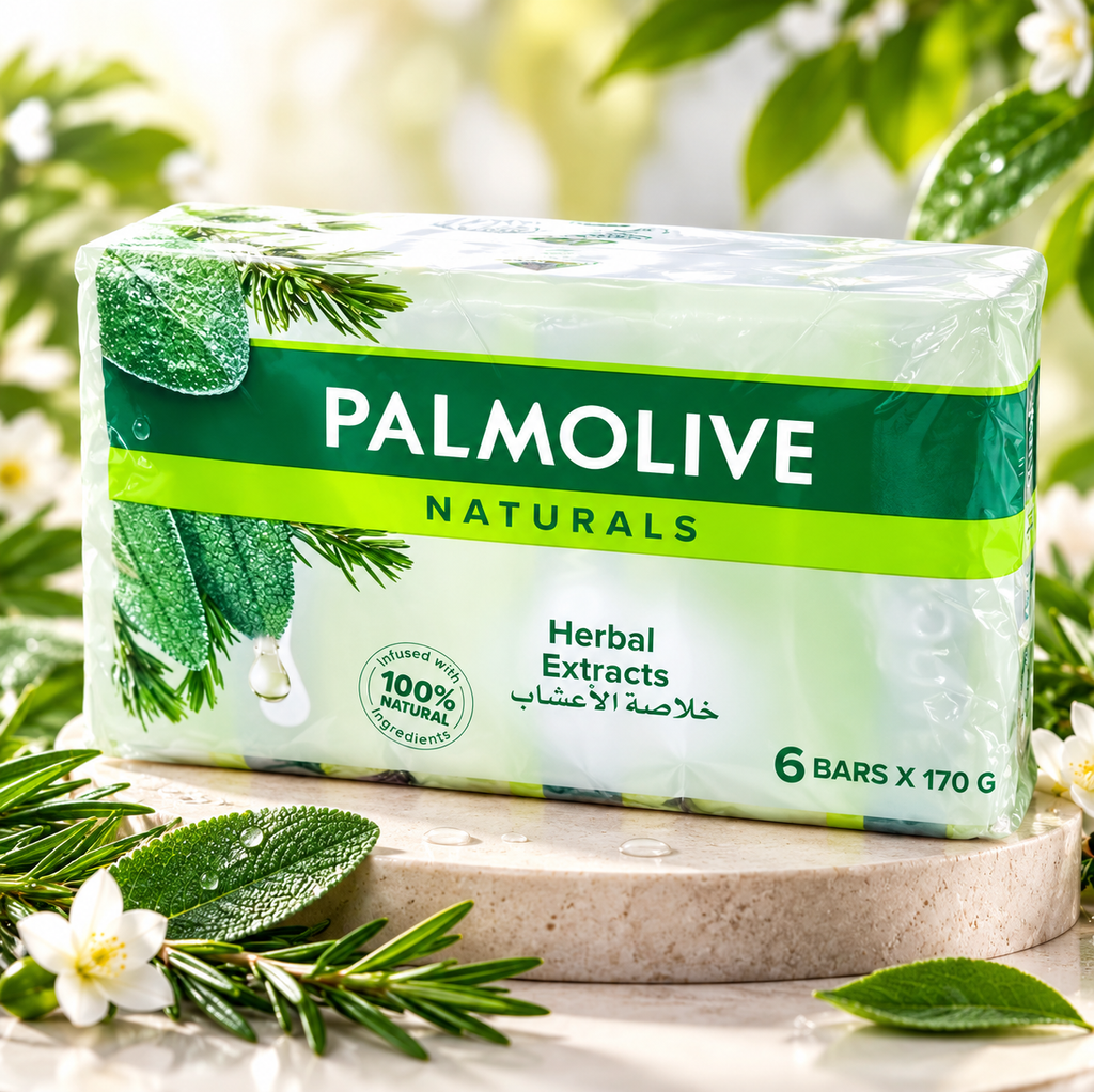 Palmolive 170g Herbal Extracts Soap – Everyday Skin Cleansing pack of 2 x 12pcs