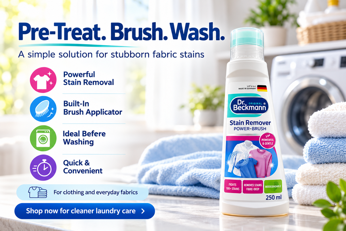 Dr. Beckmann Stain Remover Brush 250ml – Powerful Fabric Stain Treatment 3pcs