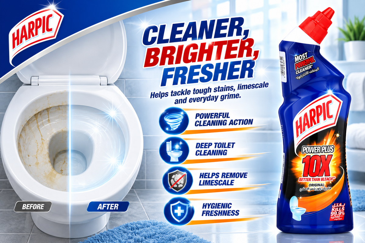 Harpic Power Plus Black 750ml – Strong Toilet Cleaning Gel X 2Pcs