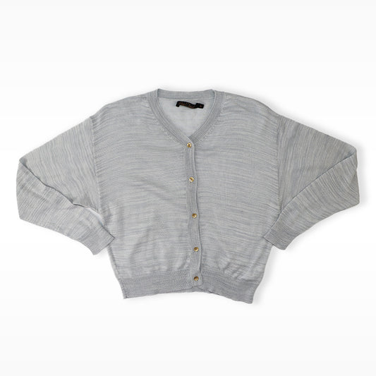 Pale Cloud Girls Yakira Knit Cardigan in Dusted Blue