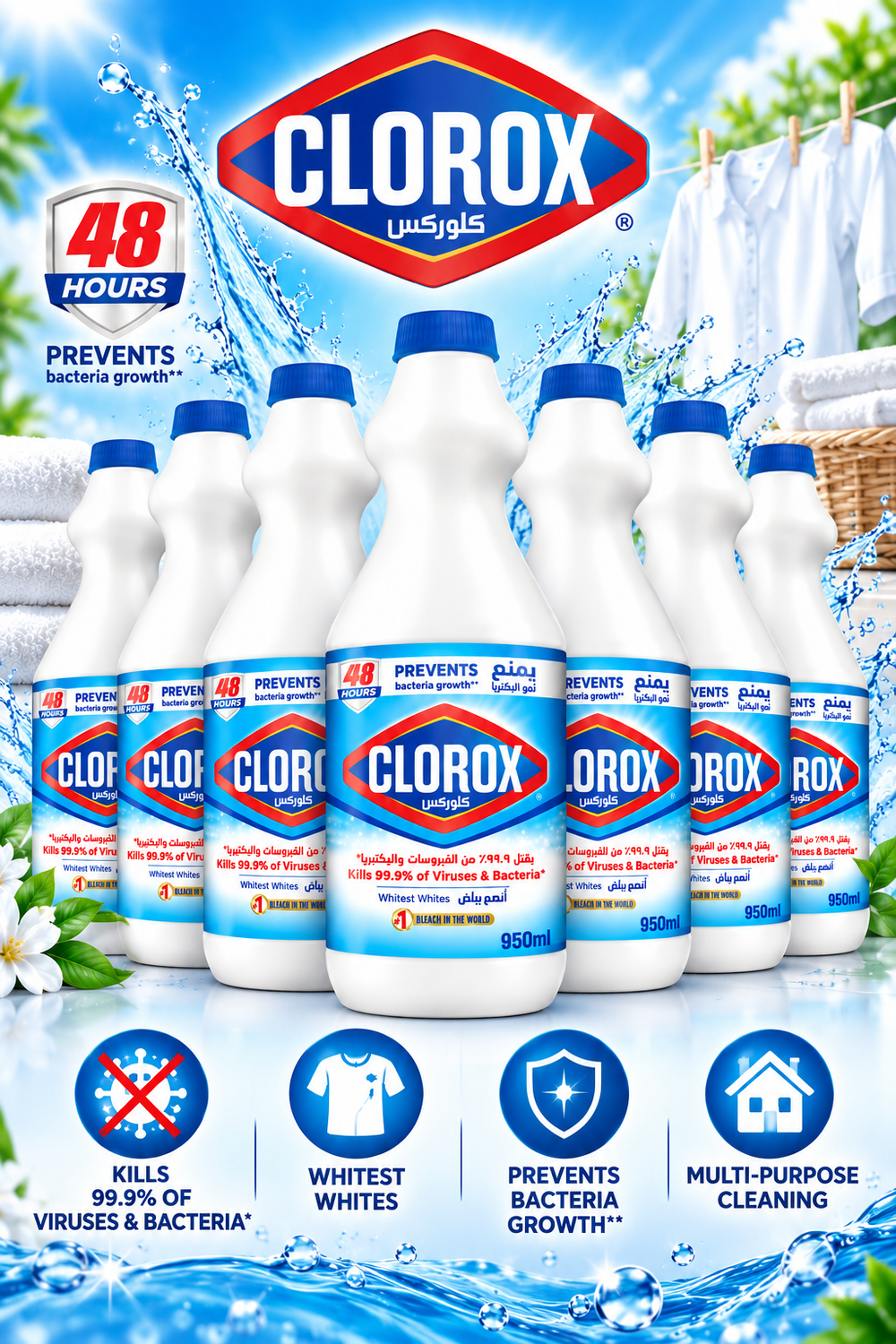 Clorox Original Liquid Bleach – 950ml 6pcs