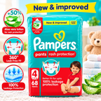 Pampers Pants Rash Protect Size 4 – Jumbo Pack  68 Pants