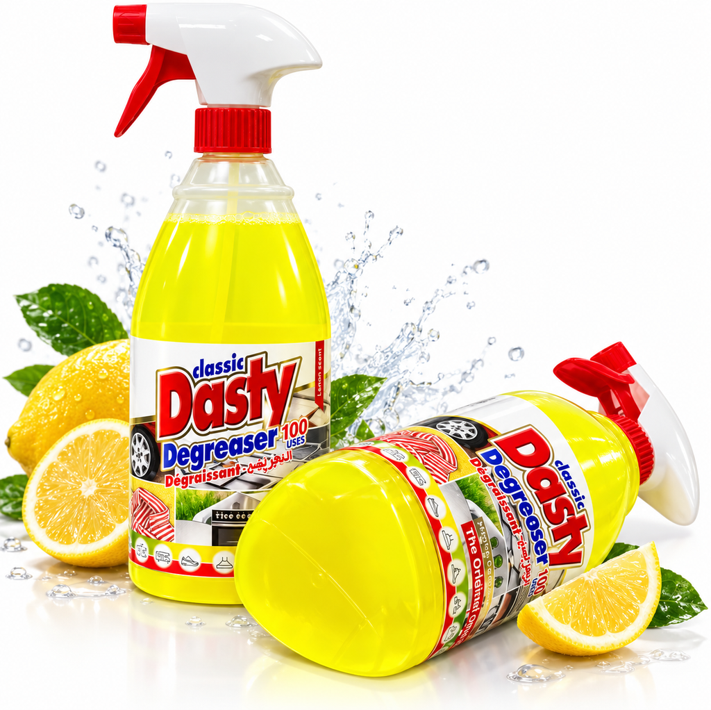 Dasty Super Degreaser Lemon 1L – Kitchen & Multi-Surface Cleaner 2pcs