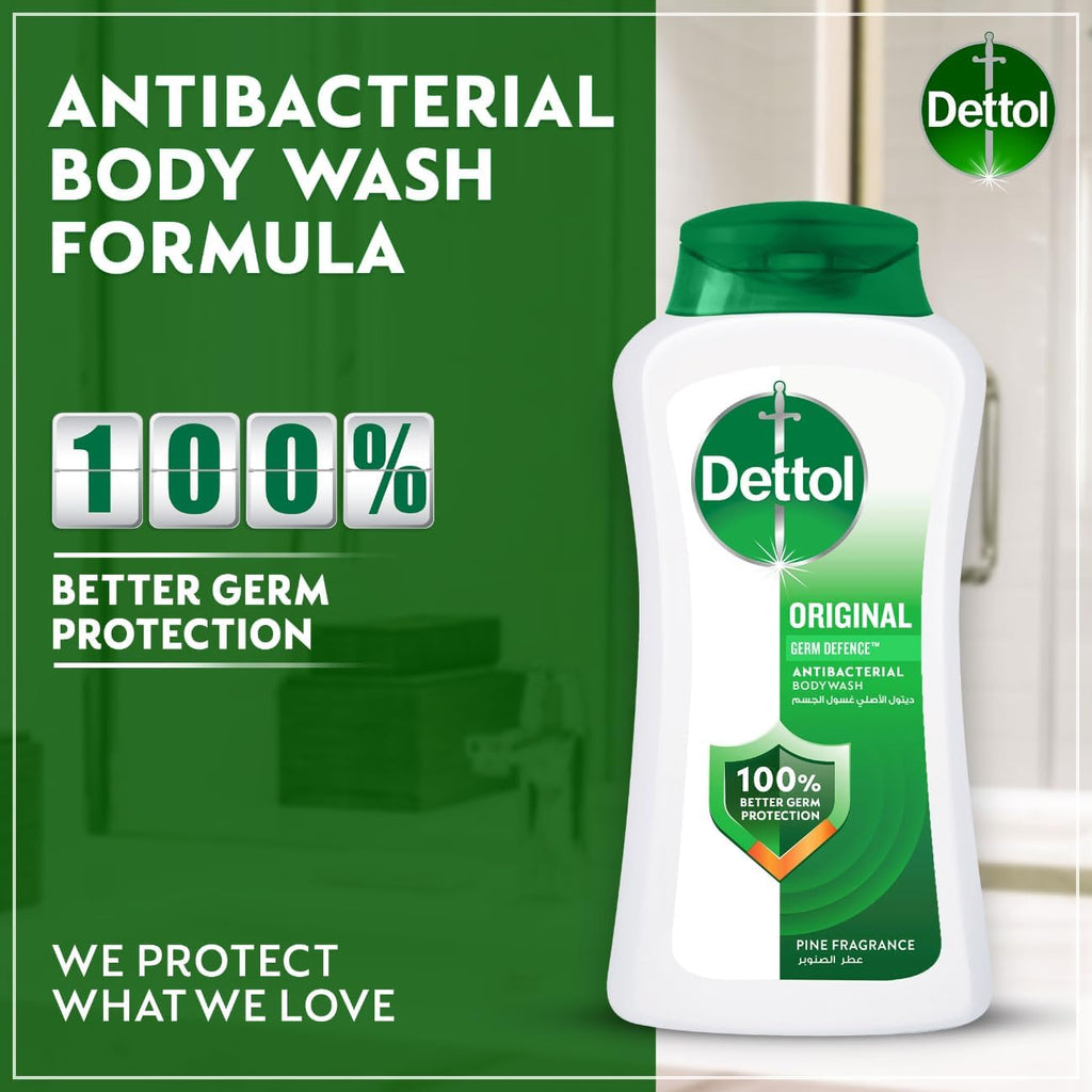 Dettol Germ Protection Shower Gel Set - Pine Fresh (250ml & 500ml Combo)